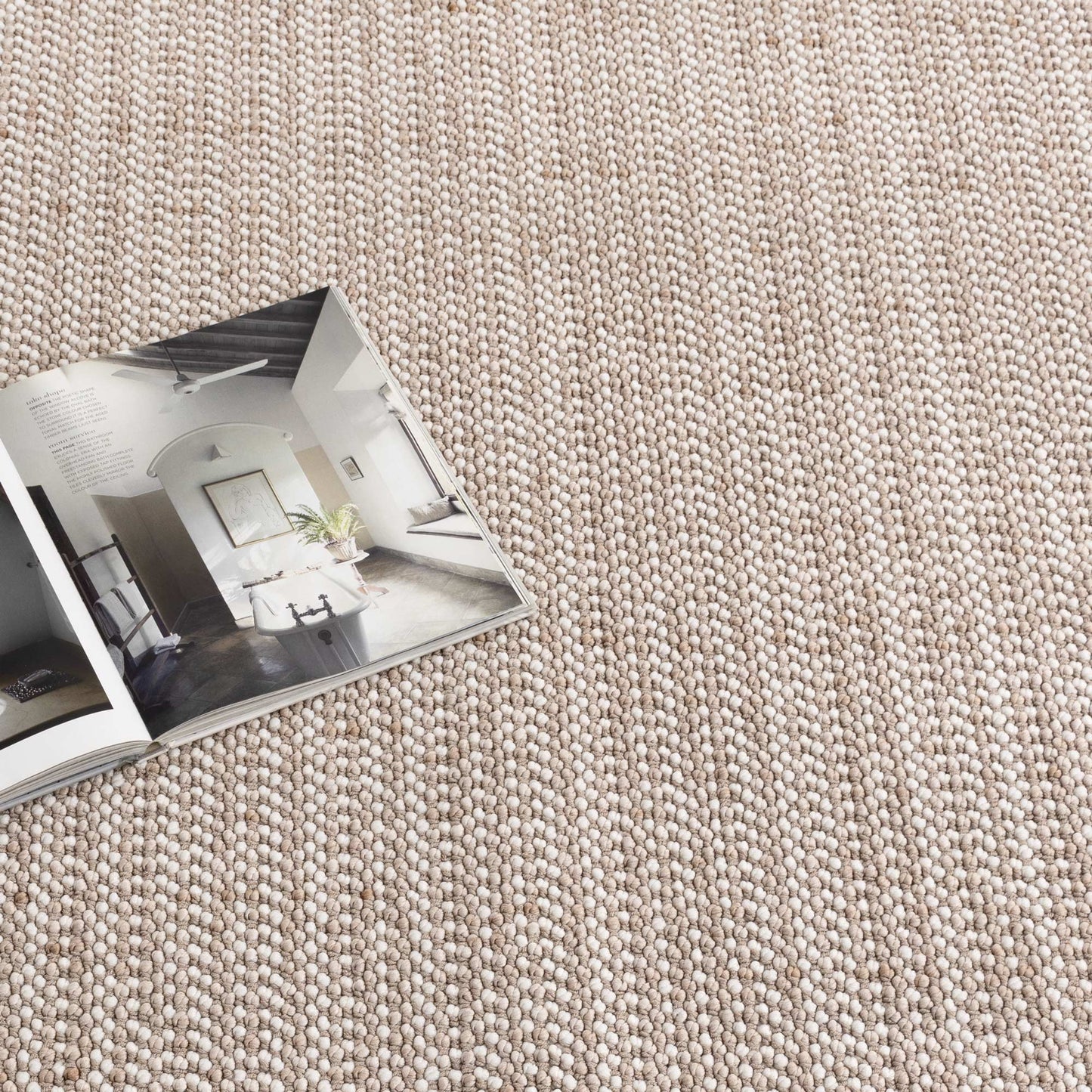 Berno Ivory Beige Loop Rug - B008