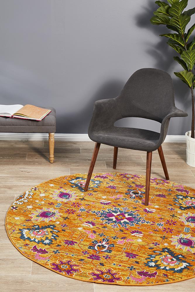 Babylon 210 Rust Round Rug
