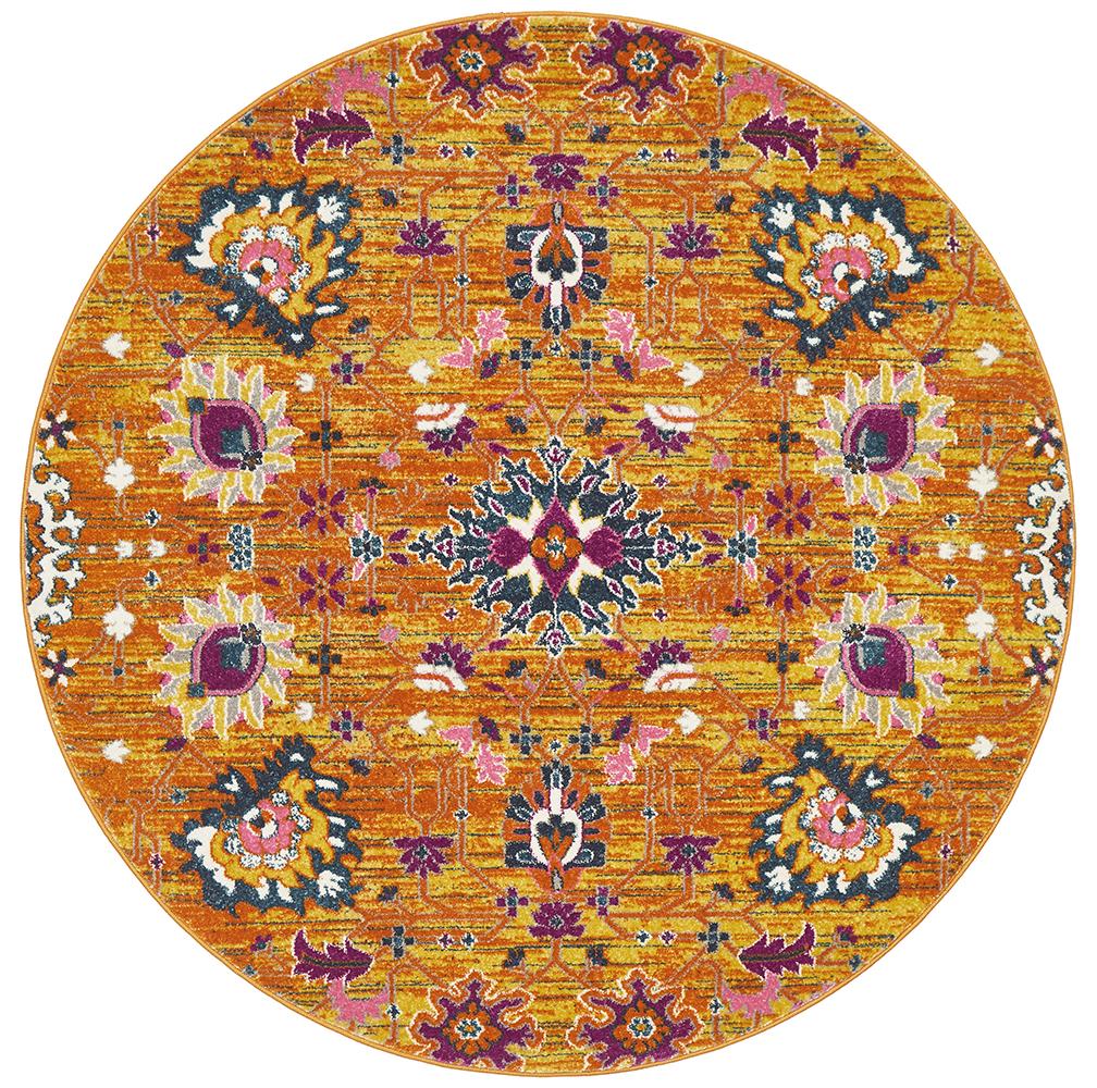 Babylon 210 Rust Round Rug