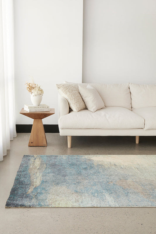 City Monet Stunning Blue Rug