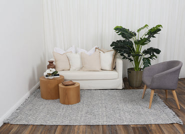 Diego Tribal Grey Wool Rug - DIEG02