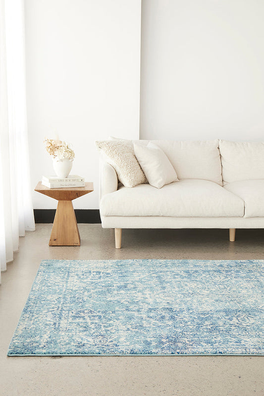 Evoke Muse Blue Transitional Rug