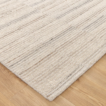Praia Lines Natural Wool Rug