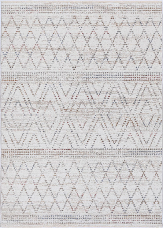 Maryland Tabriz Beige Geometric Soft Rug