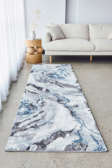 Mineral 222 Blue Runner Rug