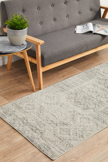 Mirage Zelda Silver Grey Runner Rug
