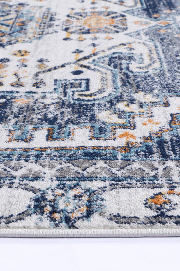 Provence Taza Blue Cream Transitional Rug - PROV06