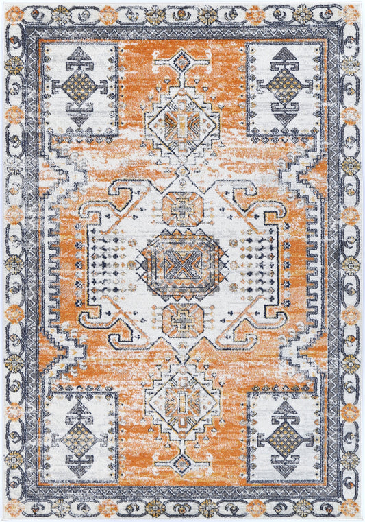 Provence Taza Terracotta Cream Transitional Rug - PROV07