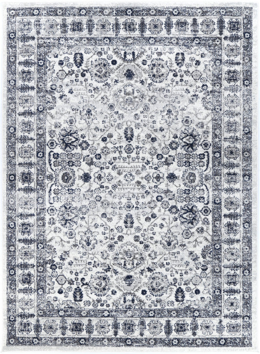 Provence Bonaparte Navy Cream Traditional Rug - PROV16