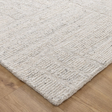 Seren Silver Modern Wool Rug
