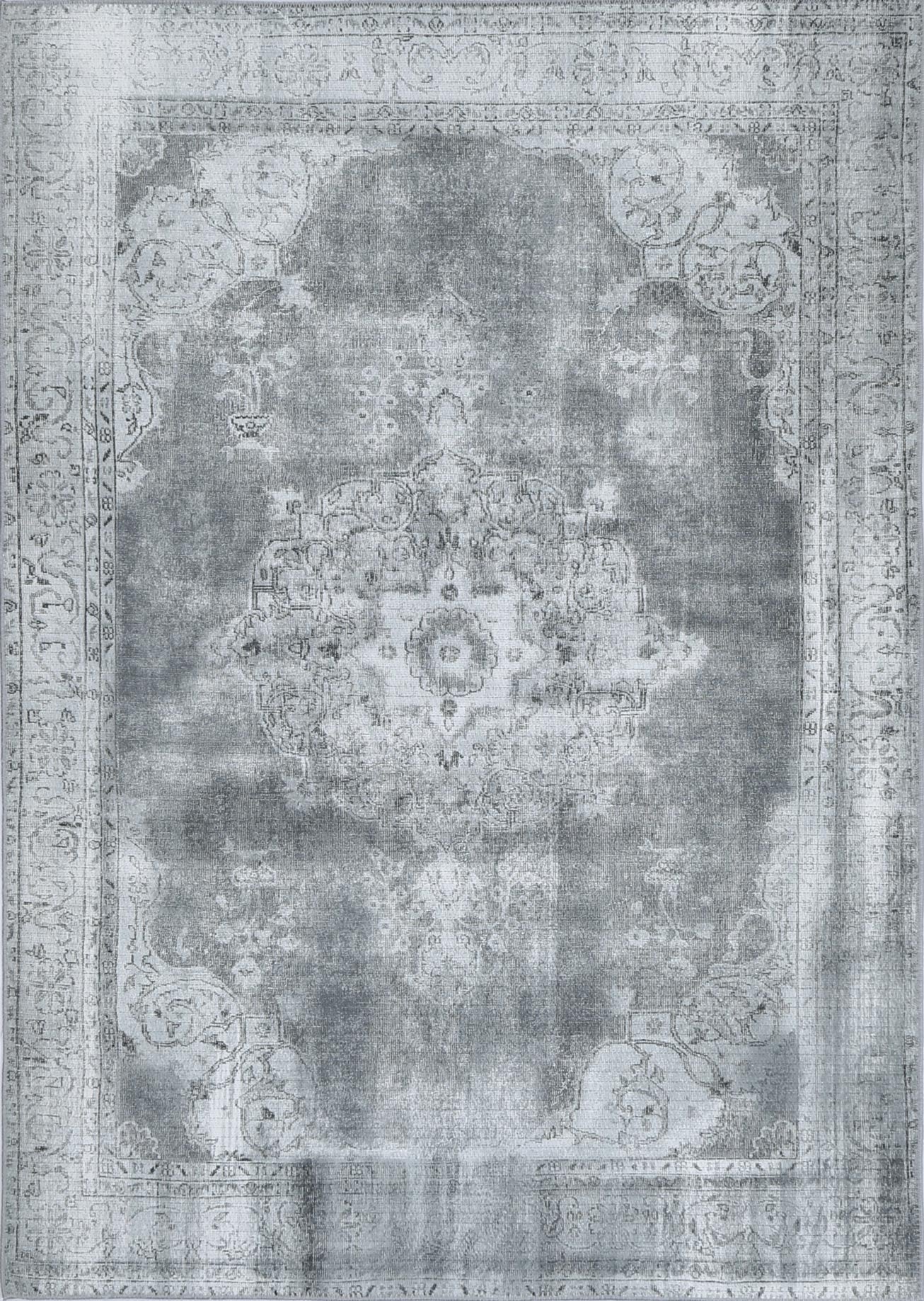 Babylon Isin Dark Grey Washable Rug - VTL1192-02