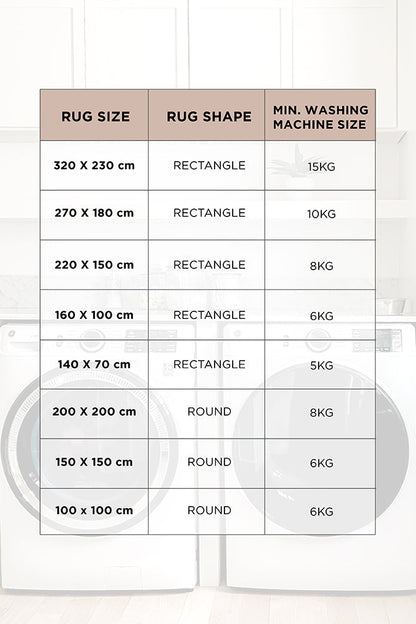 Bubble Natural Round - Machine Washable Rug