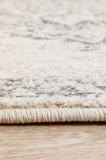 Chrome Rita Silver Round Rug