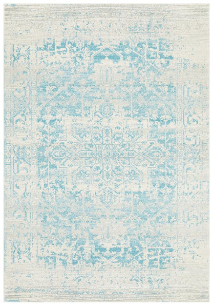 Evoke Glacier White Blue Transitional Rug