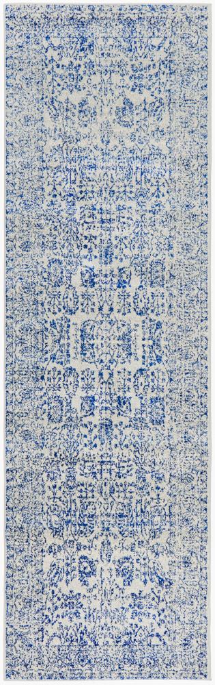 Evoke Frost Blue Transitional Runner Rug