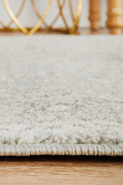 Evoke Silver Flower Transitional Runner Rug