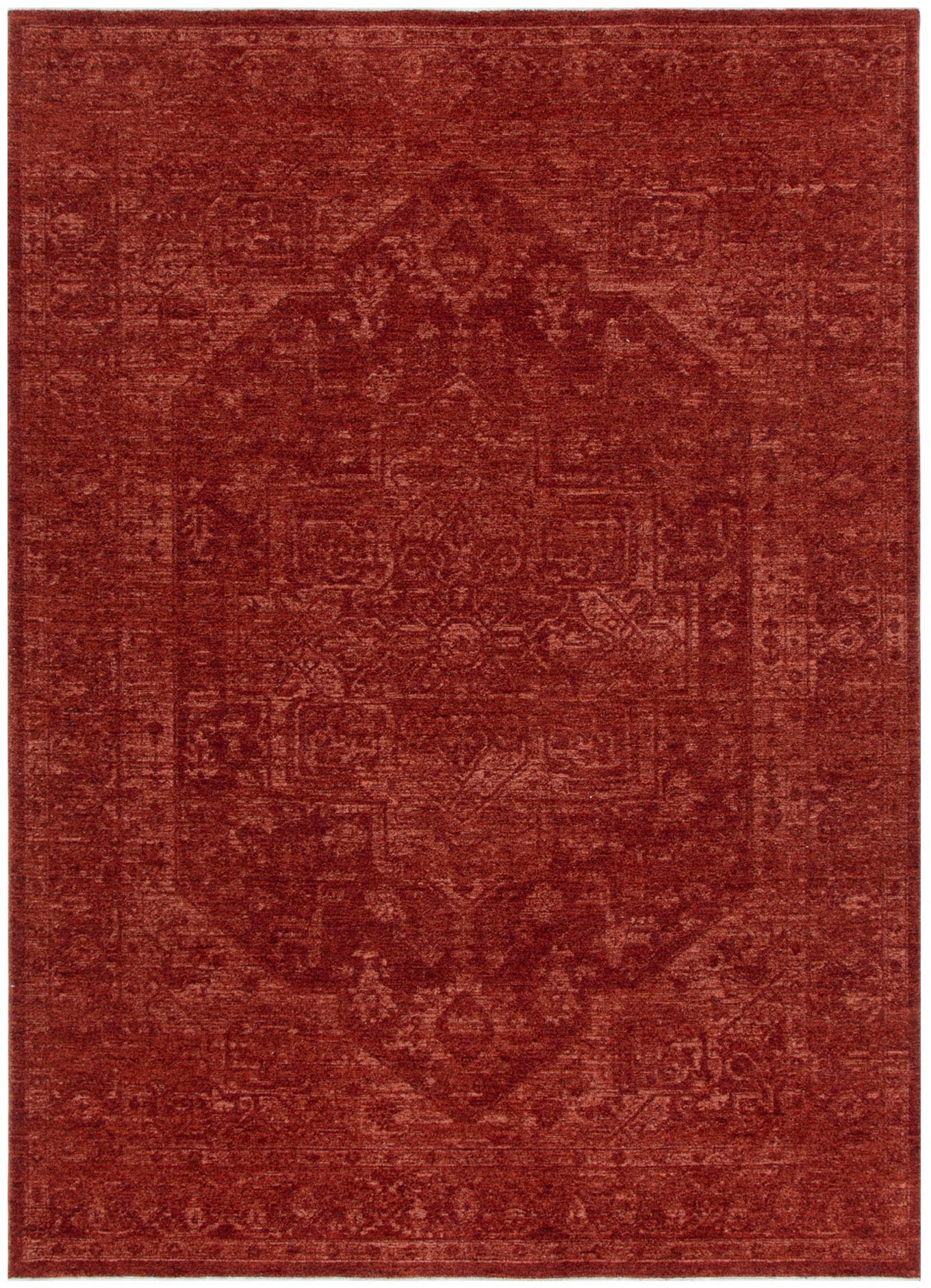 Heritage Distressed Medallion Rust Rug - H101