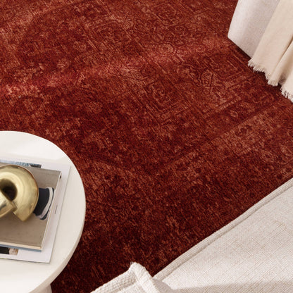 Heritage Distressed Medallion Rust Rug - H101