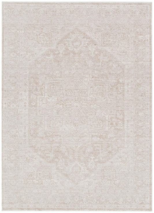 Heritage Distressed Medallion Beige Rug - H102