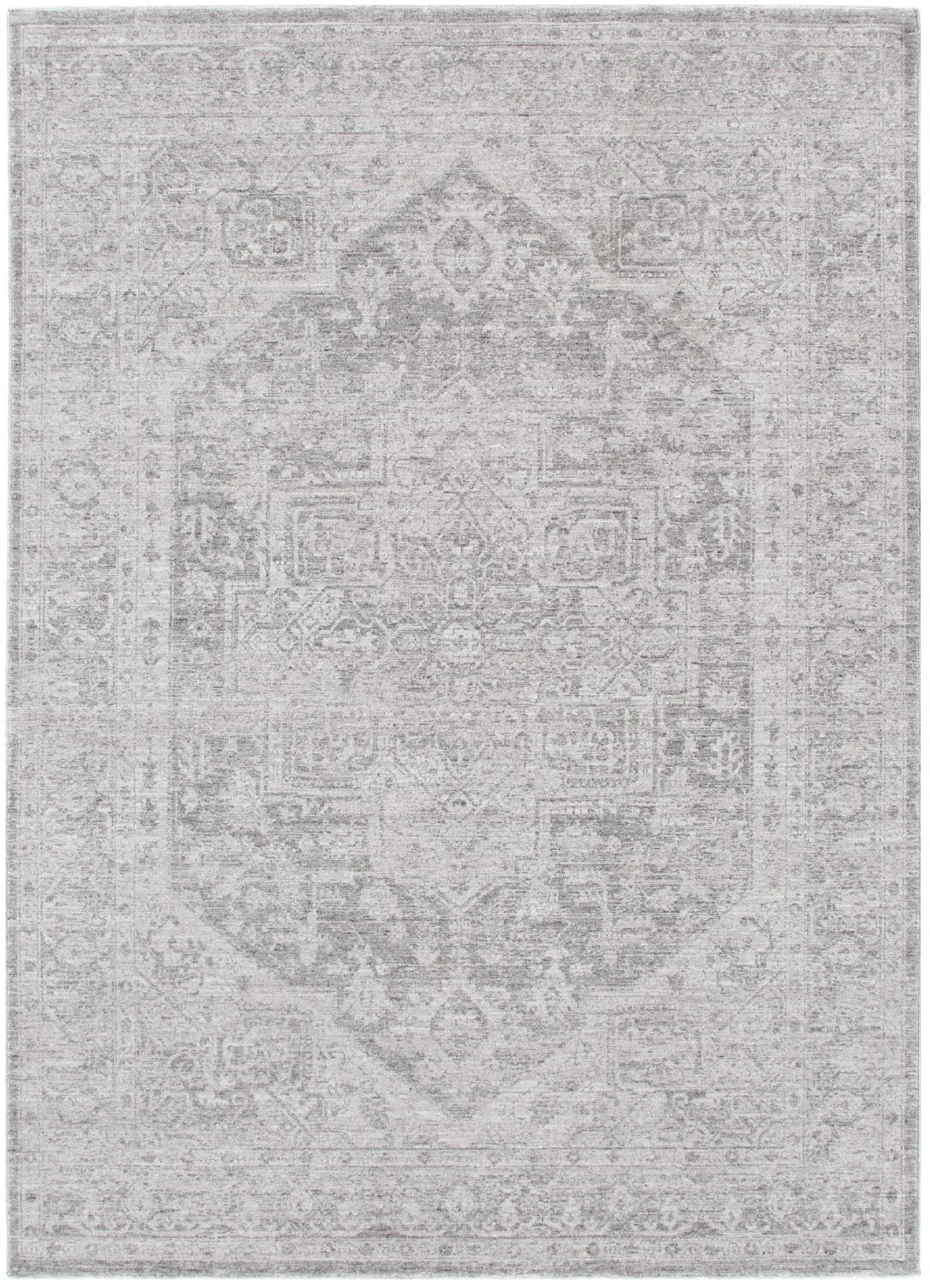Heritage Distressed Medallion Grey Rug - H103