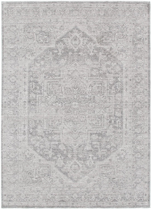 Heritage Distressed Medallion Grey Rug - H103
