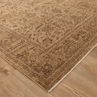 Heritage Distressed Border Mustard Rug - H105
