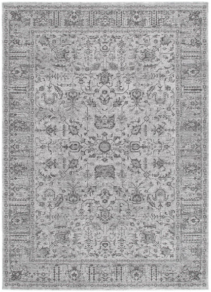 Heritage Distressed Border Grey Rug - H108