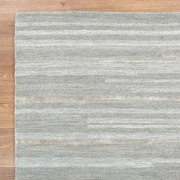 Les Nomades Linear Light Ash Wool Rug