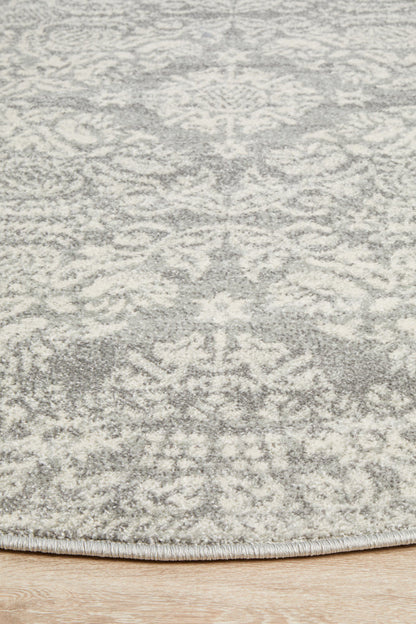Mirage Gwyneth Stunning Transitional Silver Round Rug