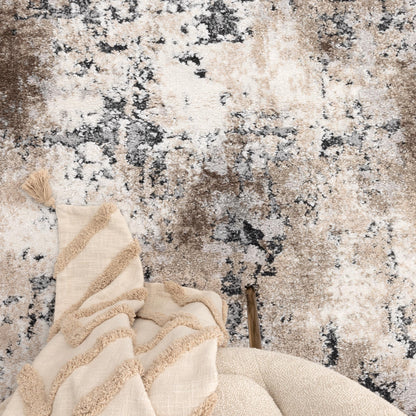 Nola Abstract Grey Beige Rug - N006
