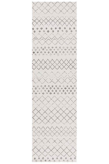 Oasis Selma White Grey Tribal Rug
