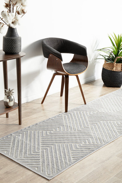 York Cindy Silver Runner Rug